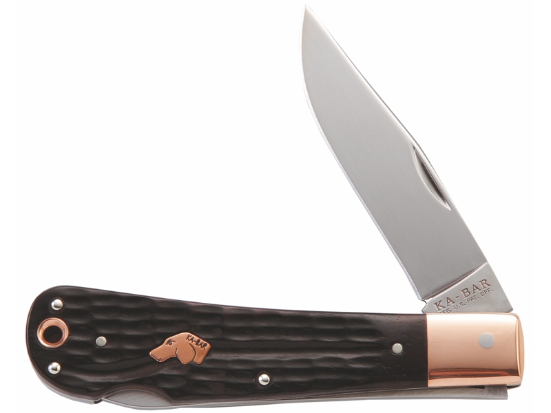Dog's Head Coppersmith Lockback, Large Dog's Head Coppersmith Lockback, Large