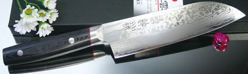 Saiun Damascus Santoku 170mm